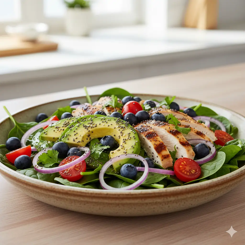 Prioritize Nutrient-Dense Foods Colorful Salad Bowl