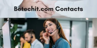Betechit.com contacts team with smiling female support agent wearing a headset in a modern call center environment.