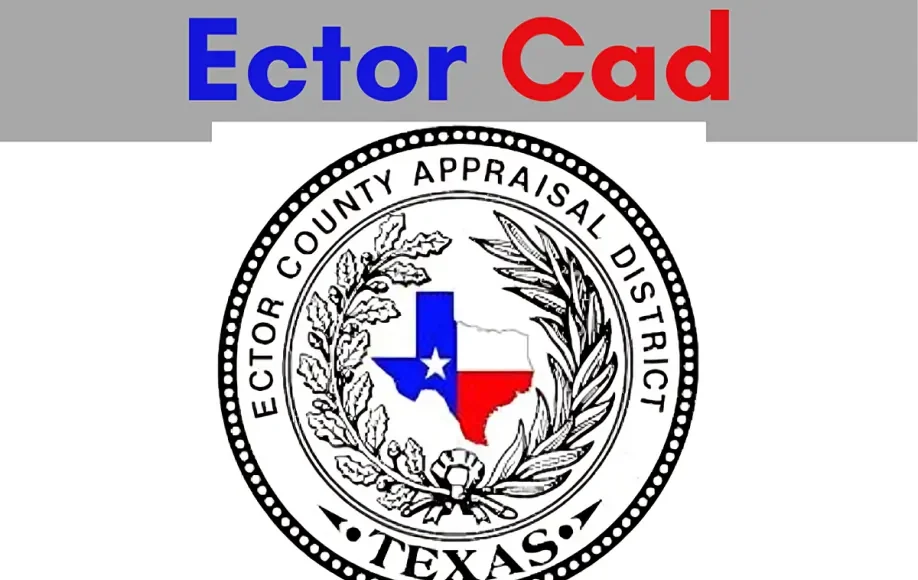 Official seal of Ector County Appraisal District in Texas, representing Ector Cad property assessments and tax appraisals.