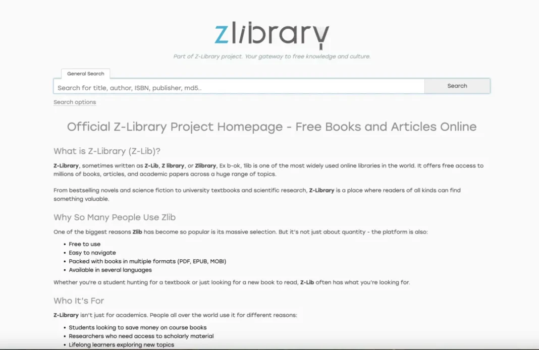 Z-Library Keeping Up With New Digital Book Releases on Z Library