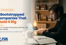 Bootstrapped Companies: 5 Success Stories Without VC Money Bootstrapped companies featured image with a founder working late at a home office desk