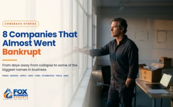 Companies That Almost Went Bankrupt: 8 Incredible Comebacks Companies that almost went bankrupt: business owner looking out an office window before a comeback