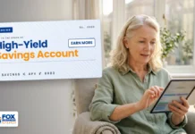 High-Yield Savings Account: How It Works and Is It Worth It? High-yield savings account: woman comparing savings rates on a tablet in a sunny living room armchair