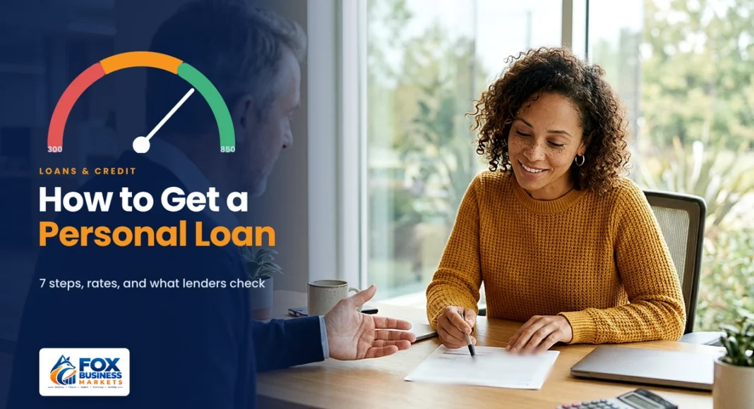 How to get a personal loan: woman reviewing a loan offer with a credit union advisor at a desk
