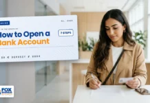 How to Open a Bank Account: Documents, Steps, and Fees How to open a bank account: woman signing an account application form while holding her ID at a bank branch counter