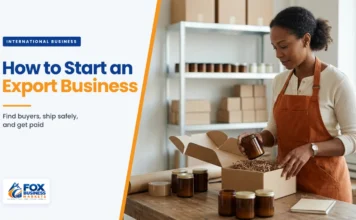 How to Start an Export Business: A Practical Guide for Small Companies How to start an export business: small candle maker packing amber glass candle jars into a shipping box for an overseas order