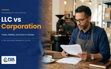 LLC vs Corporation: Key Differences and How to Choose Coffee roastery co-founder reviewing business formation documents, illustrating the LLC vs corporation decision
