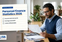 Personal Finance Statistics 2026: Income, Savings, Debt, and Wealth Personal finance statistics 2026: analyst reviewing printed charts and a tablet of US household finance data