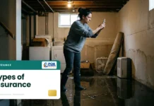 Types of Insurance: The Coverage You Need and What It Costs in 2026 Types of insurance: woman photographing a flooded basement on her phone to document damage for an insurance claim